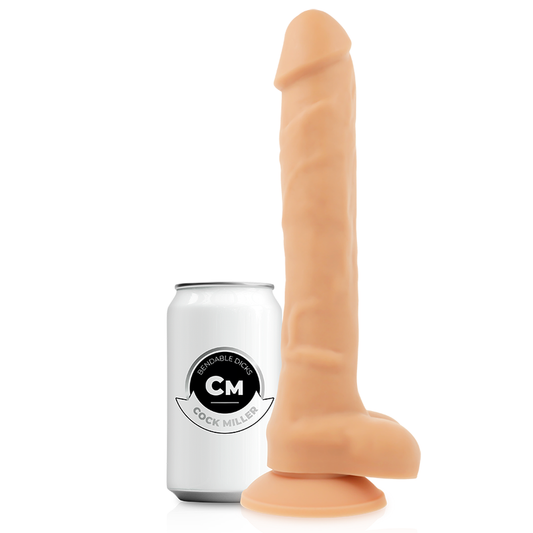 Cock miller silicone density articulable cocksil 24cm dildo flexible suction cup