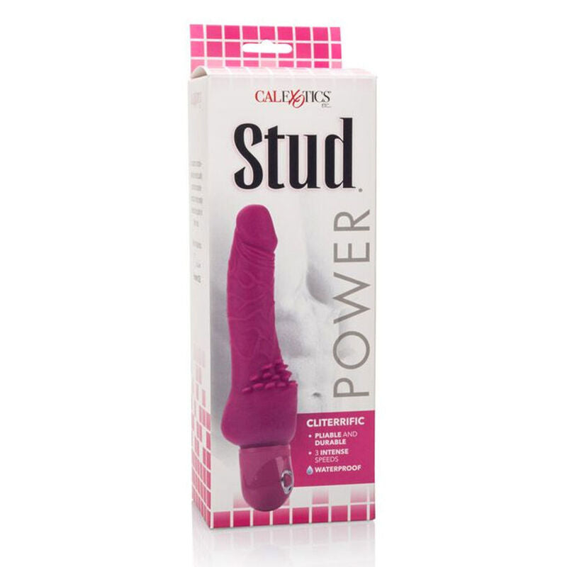 Calex power stud cliterrific pink flexible vibrator dildo sex toy women