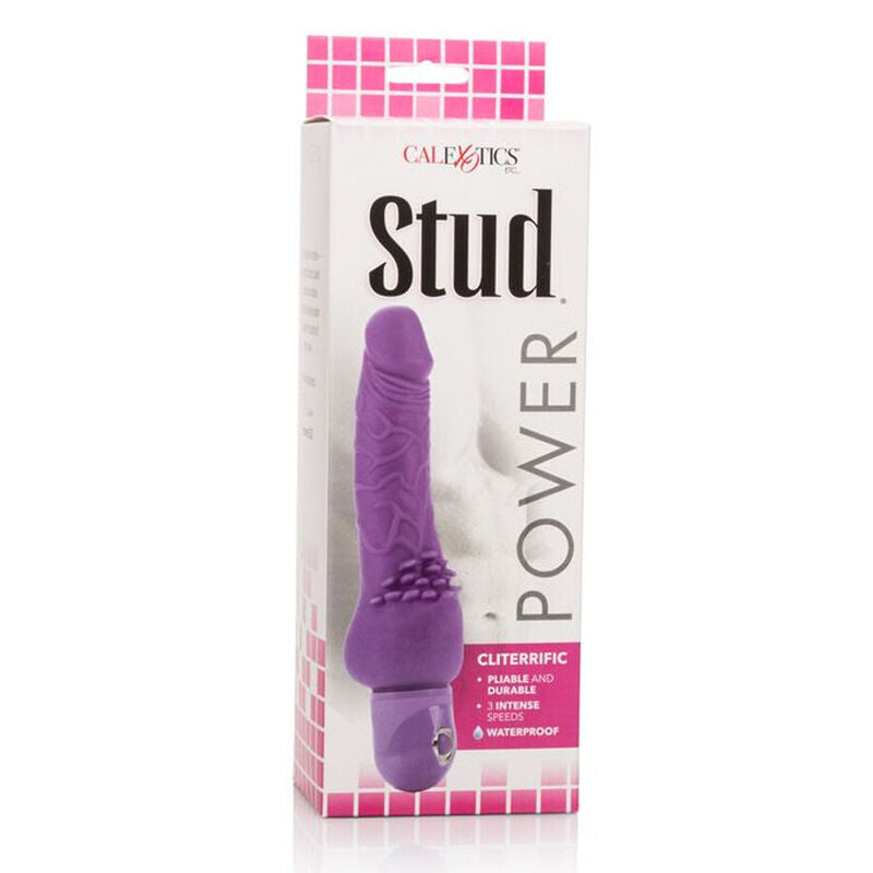 Calex waterproof power stud cliterrific vibrator purple dildo sex toy women