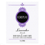 Foreplay bath salts and play cards