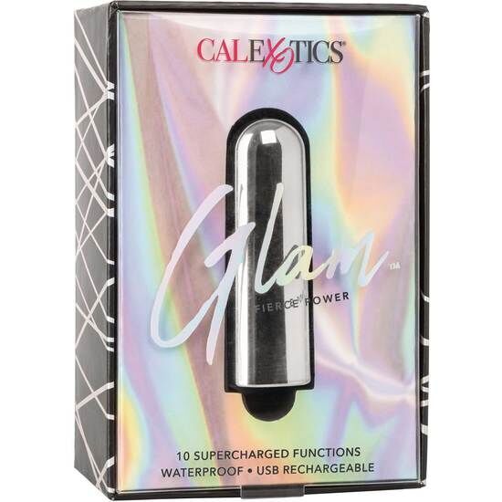 Calex glam vibrating bullet silver vibration functions sex toy massager