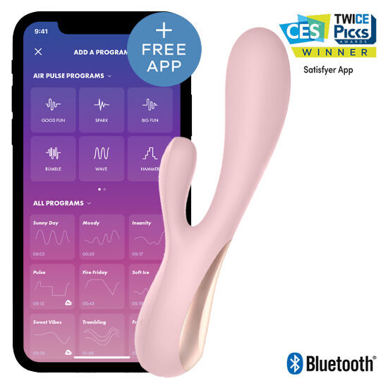 Satisfyer connect app mono flex vibrator pink flexible sex toy woman