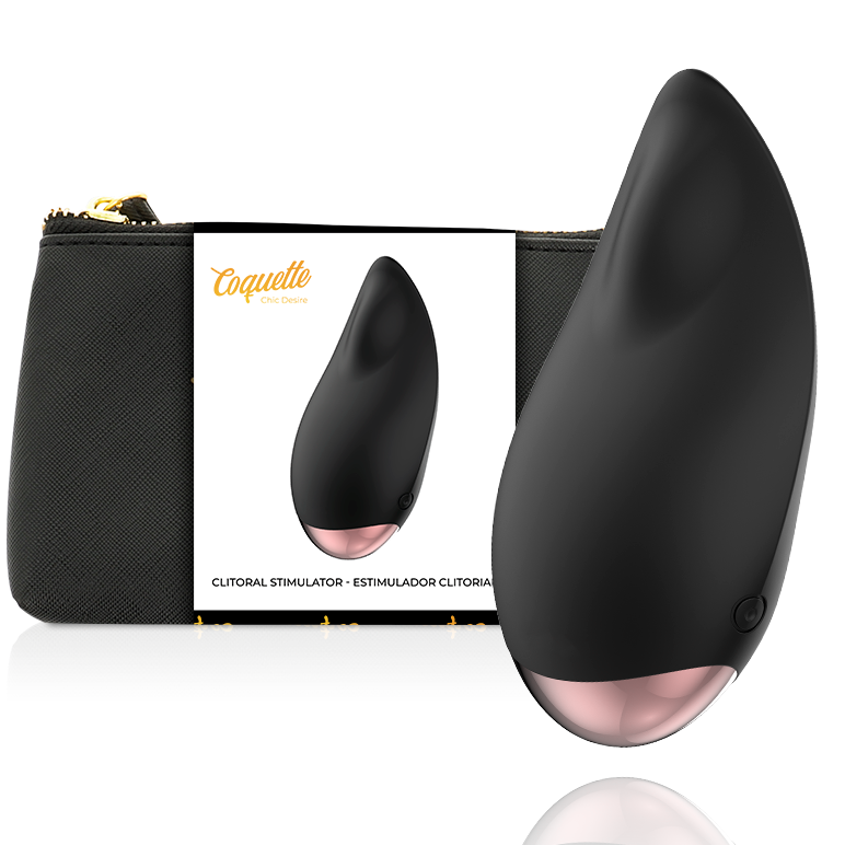 Coquette chic wish stimolatore clitorideo nero/oro potente giocattolo sessuale a vibrazione