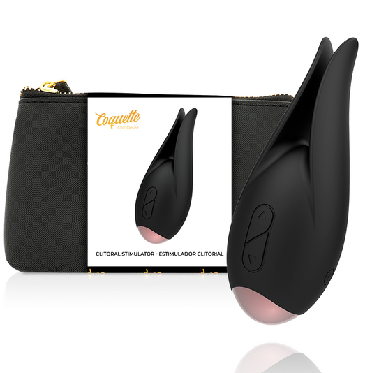 Coquette chic desire clitoral stimulator black/gold sex toy multispeed vibrator