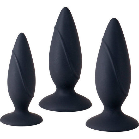 Sevencreations essence anal training set black anal plug stimulation sex toy