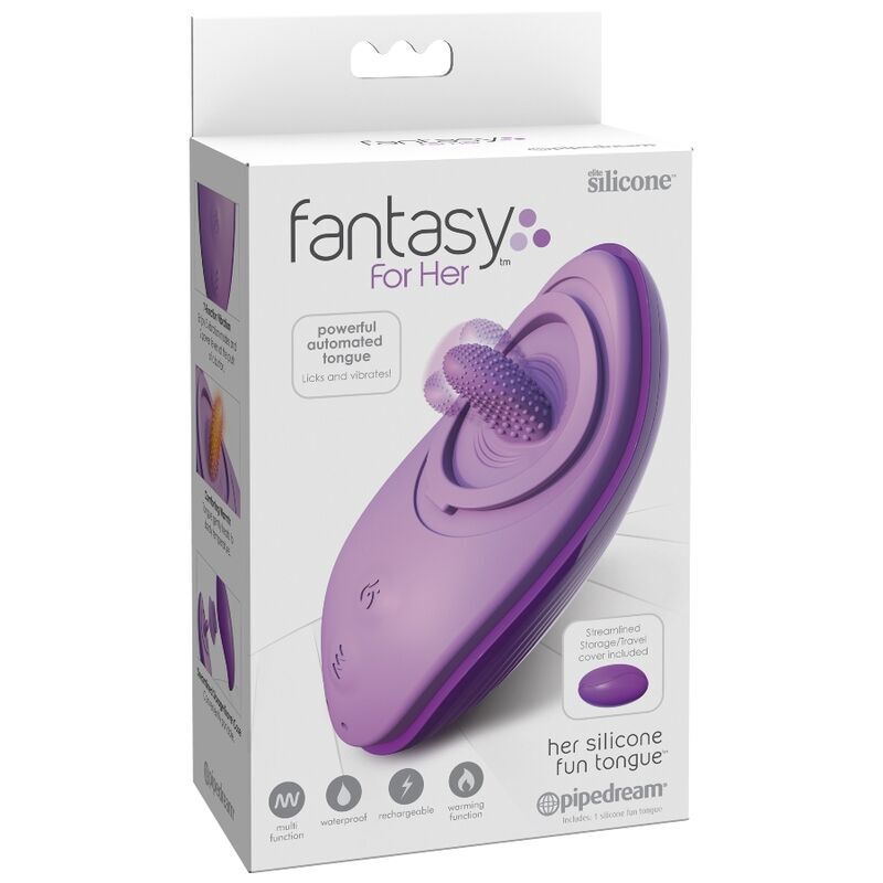 Fantasy for her her silicone fun tongue stimulator purple sex toy women
