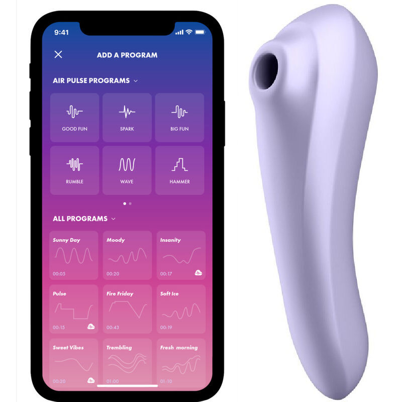 Satisfyer Dual Pleasure Air Pulse Stimulator Vibration G-Punkt Malvenfarbenes Sexspielzeug