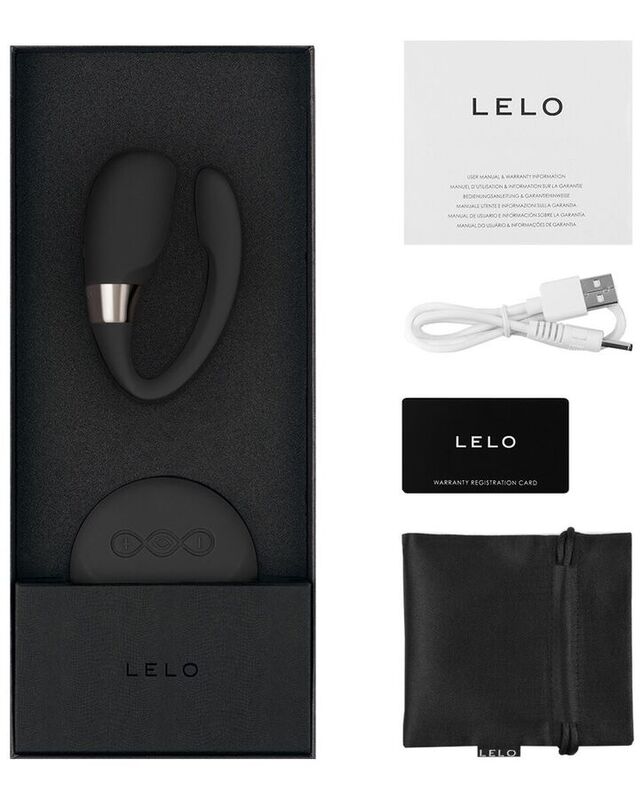 Lelo Insignia Tiani 3 Fernmassagegerät, schwarzes Sexspielzeug, Paarstimulation, Vibration