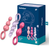Anal trainer beginner kit set butt plug dildo beads prostate satisfyer set 3pcs