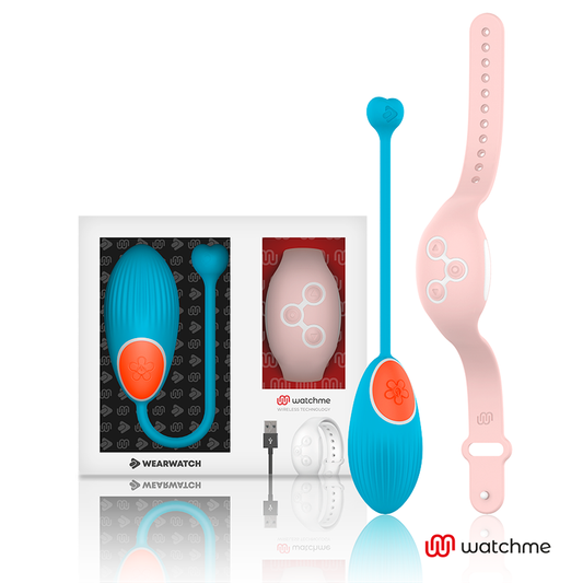 Couple vibrator egg wearwatch sex toy wireless technology watchme blue/pink