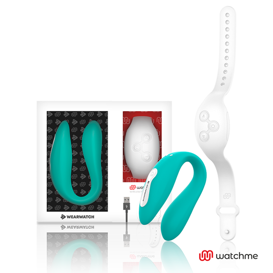 Female vibrator wearwatch sex toy wireless technology watchme aquamarine/ snowy