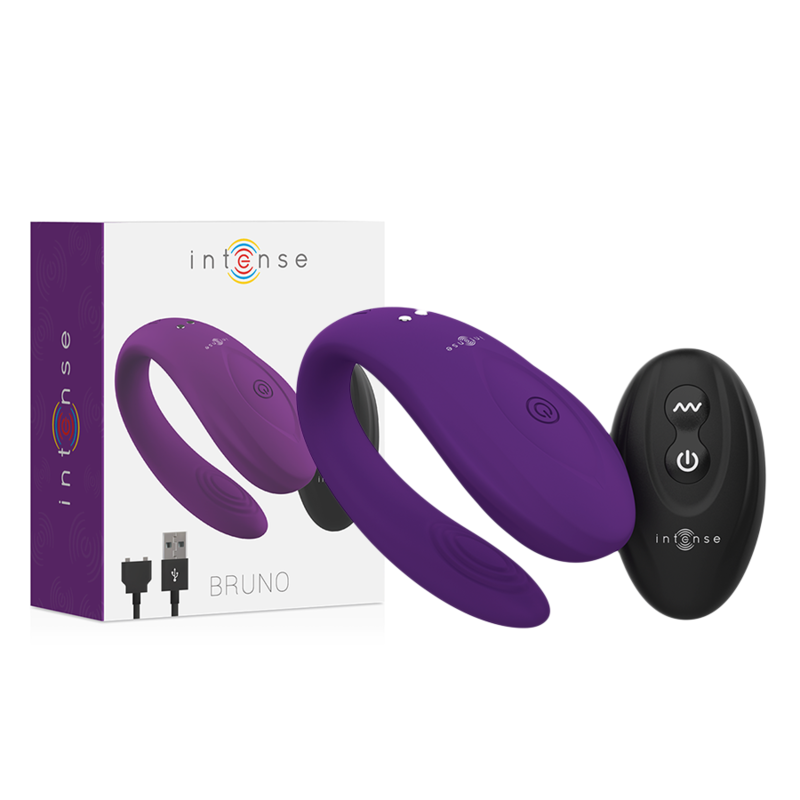 Intense bruno partner double pleasure purple sex toy vibrator massager g-spot clitoris