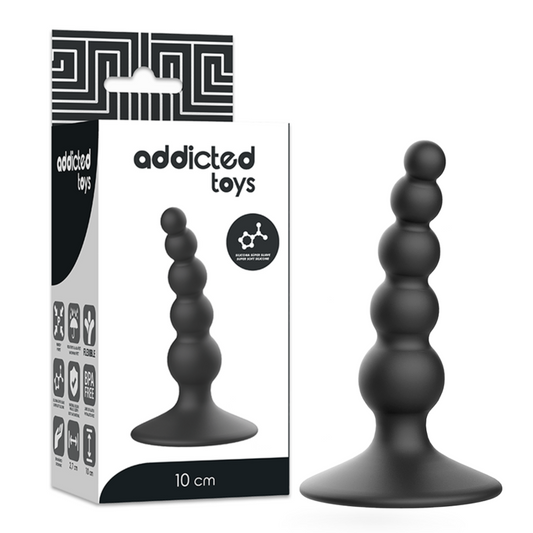 Addicted toys anal sexual plug 10cm black pleasure anal sex toys for beginners