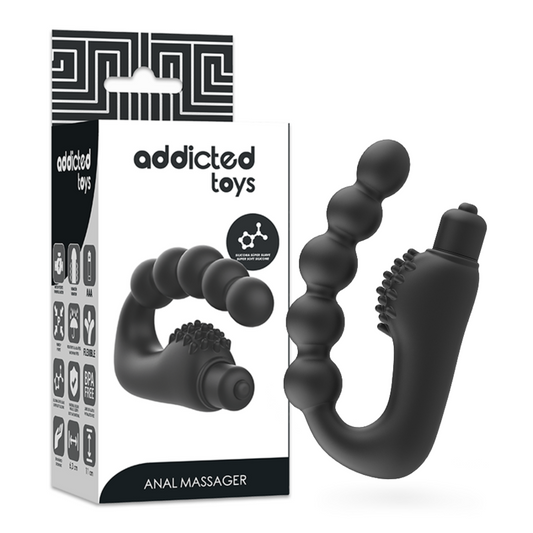 Addicted toys prostatic anal massager sexual with vibration sex toy for men black