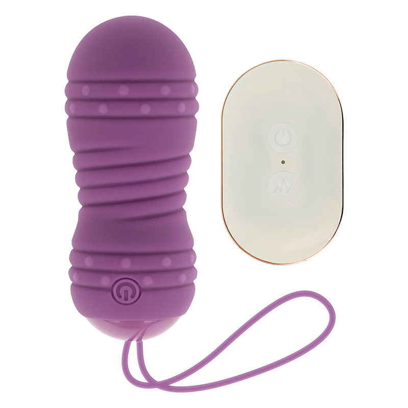 Ohmama remote control vibrating egg 7 rotation modes soft silicone sex toy purple