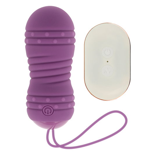 Ohmama telecomando uovo vibrante 7 modalità di rotazione sex toy in morbido silicone viola