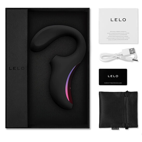 Lelo enigma dual stimulation sonic massager black sex toy