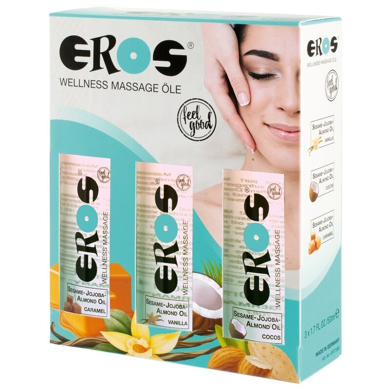 Eros Massageölpackung Karamell + Vanille + Kokos 50ml