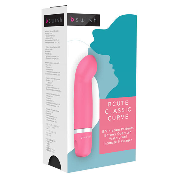 Bcute classico massaggiatore curvo vibratore giocattolo sessuale rosa b swish