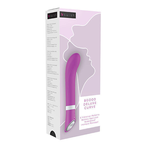 Giocattolo sessuale con vibratore multivelocità femminile per adulti - b buona curva deluxe viola b swish