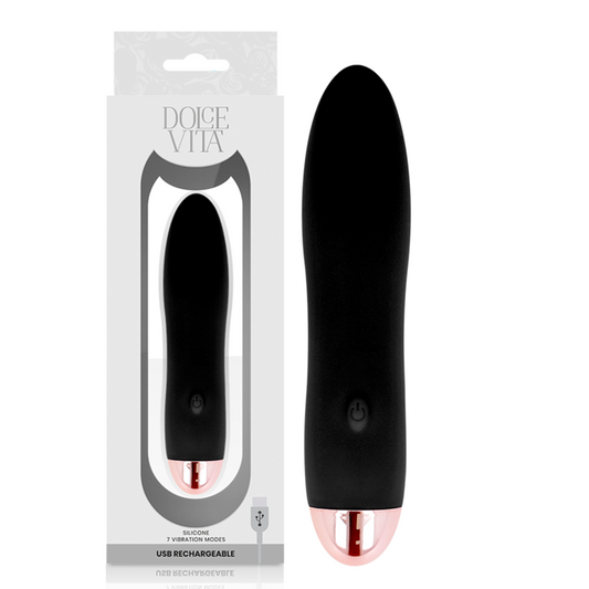 Sex toy rechargeable vibrator four black 7 speeds dolce vita