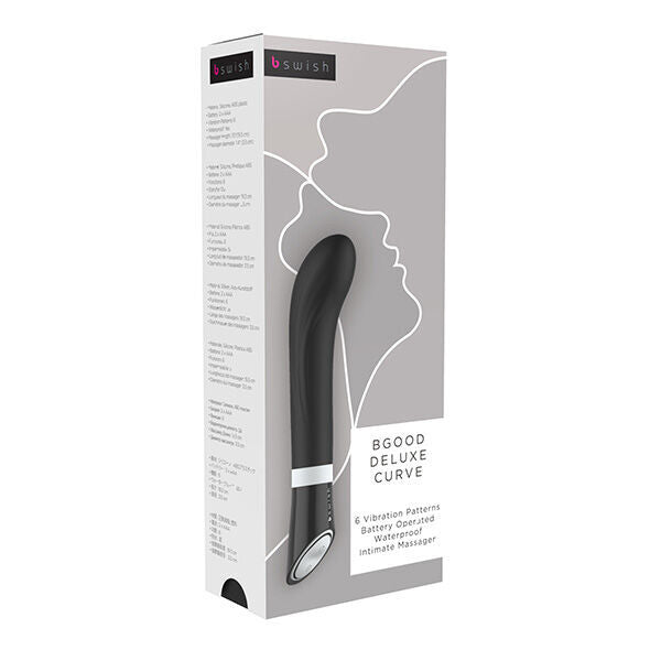 Weiblicher Multispeed-Vibrator, Dildo, Sexspielzeug für Erwachsene – B Good Deluxe Curve, Schwarz, B Swish