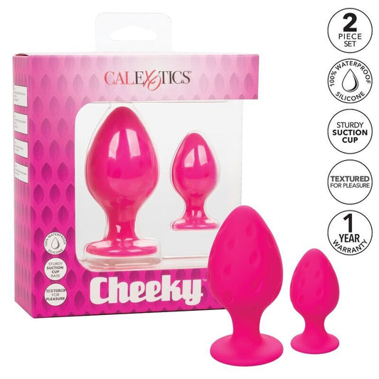 Calex cheeky buttplug silicone dildo anal plug pink sex toy massager