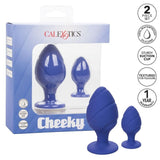 Calex cheeky butt plug blue for couple women men anal plug massager