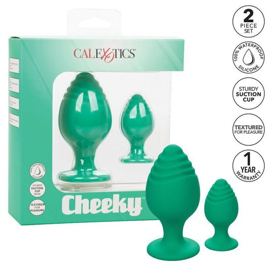 Couple sex toy anal plug green silicone calex cheeky buttplug dildo massager