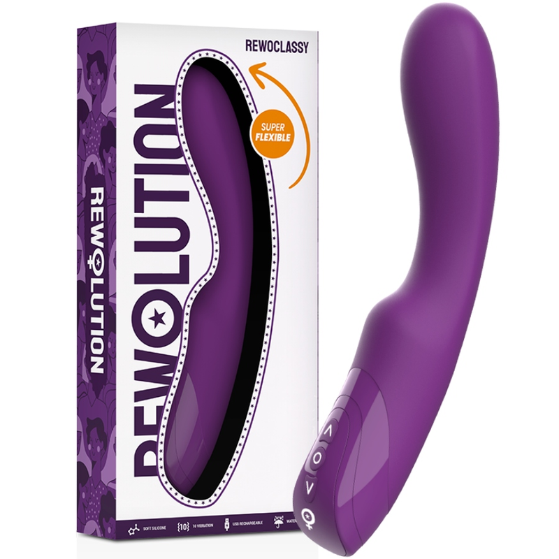 Vibratore multivelocità punto G dildo femmina adulta sesso rewolution rewoclassy flessibile