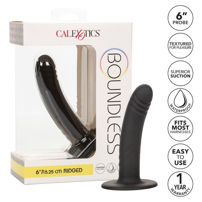 Calex boundless dildo 15.25cm harness compatible suction cup