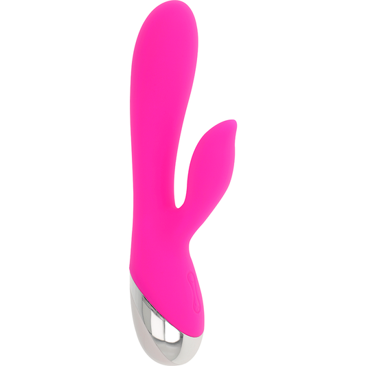 Ohmama usb rechargeable silicone rabbit vibrator 10 speeds 19cm sex toy g-spot