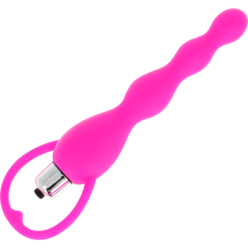 Ohmama anal stimulator with vibration fuchsia butt plug sex toy