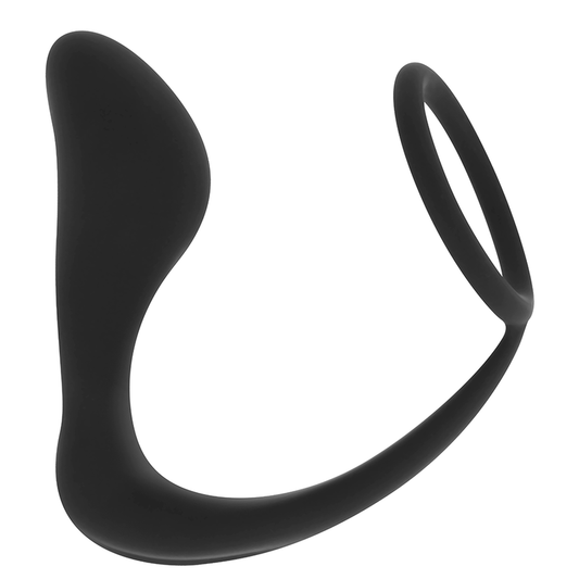 Ohmama silicone anal plug with penis ring 10.5cm butt sex toys for men