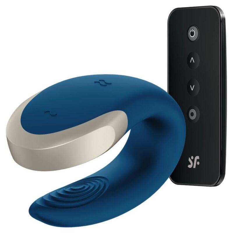 Couple vibrator satisfyer double love luxury blue woman sex toys foreplay bed