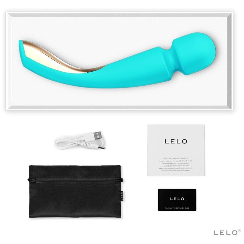 Lelo Smart Wand 2 Massagegerät, mittelgroß, ozeanblau, Sexspielzeug, Vibrationsstimulation, G-Punkt