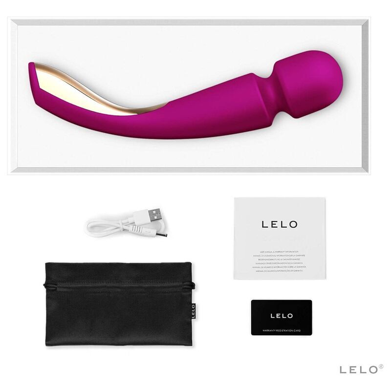 Lelo smart wand 2 massager medium deep rose sex toy vibration stimulation g-spot