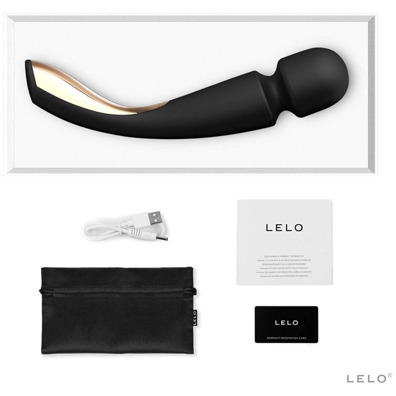 Lelo Smart Wand 2 schwarzer Massagedildo für weibliches Sexspielzeug, Vibrationsstimulation des G-Punkts