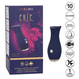 Calex chic tulip massager blue vibrating sex toy rolling massage rechargeable
