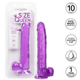Calex Queen-Dildo, 25,5 cm, lila, wasserdicht, flexibel, realistisches Sexspielzeug