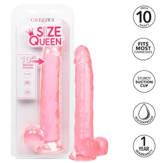 Calex size queen dildo 25.5cm pink waterproof flexible realistic sex toys