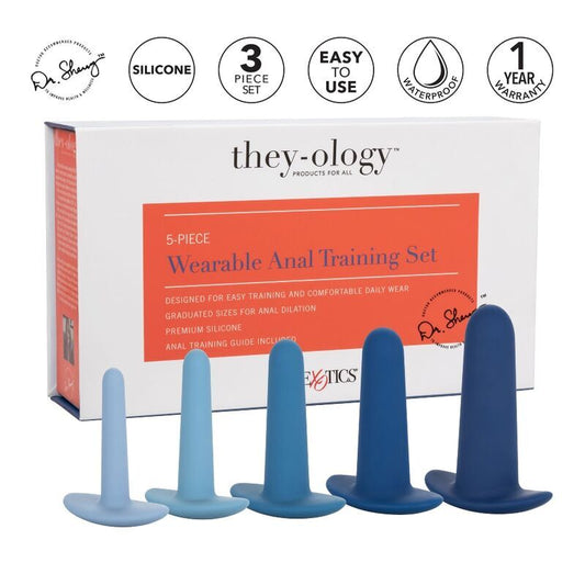 Calex wearable anal plug training set 5 pieces beginner butt sex toys silicone