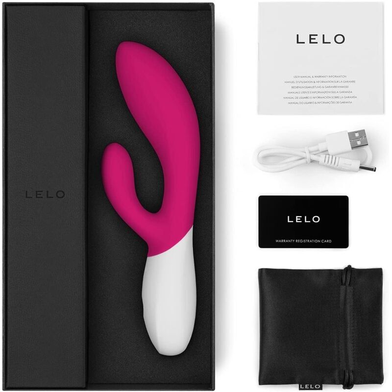 Multispeed vibrator lelo ina wave 2 rabbit female adult sex toy massager cherry