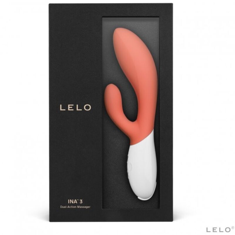 Luxury female vibrator lelo ina 3 rabbit massager woman adult sex toy coral red