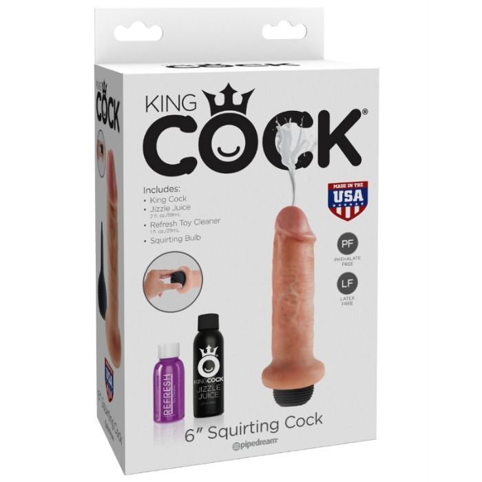 Dildo squirting 15.24cm king cock ultra realistic