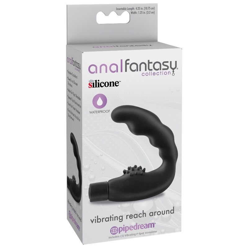 Anal fantasy vibrating reach around stimulator male prostate toy-massager plug