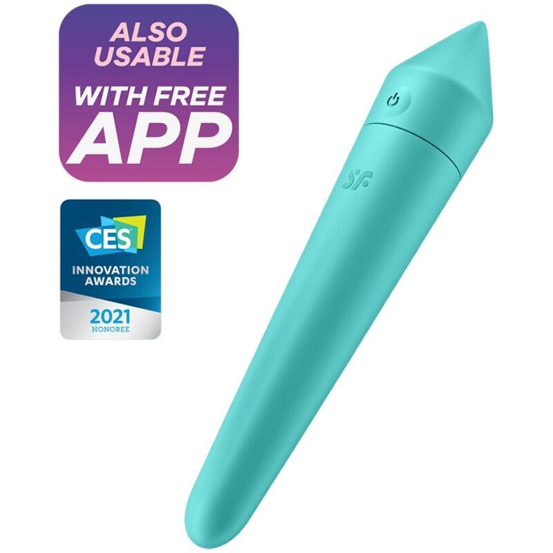 Satisfyer ultra power bullet 8 vibrator turquoise sex toy female stimulating