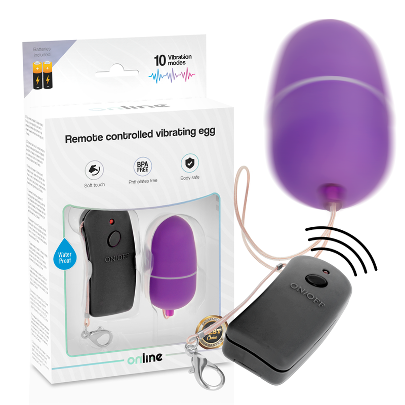 Online remote controlled vibrating egg purple waterproof sex toy