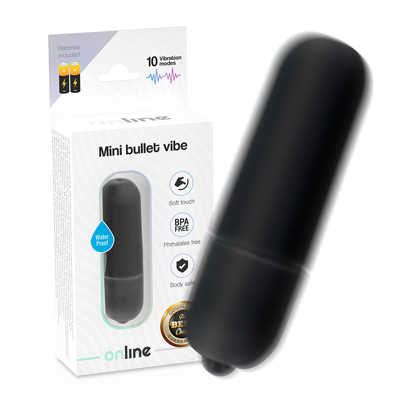 Mini Bullet G-Punkt 10-Gang-Vibrator, Dildo, Klitoris-Massagegerät, Damen-Sexspielzeug, Schwarz