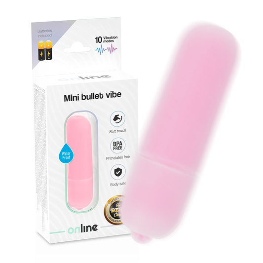 Mini Bullet Vibe Online Vibrator Sex 10 Vibrationsmodi 21g 6,2x1,9cm rosa